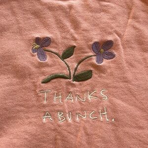 Embroidered Flower Sweatshirt Urban Outfitters